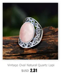 Oval Amethysts Earrings For Women Tibetan Silver Natural Stone Rose Quartz Lapis Lazuli Tiger Eye Fashion Earring