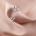 La Monada Small 925 Sterling Silver Stud Earrings For Women Piercing Ear Women Silver Earring 925 Heart Earrings Silver 925 - Charlie Dolly