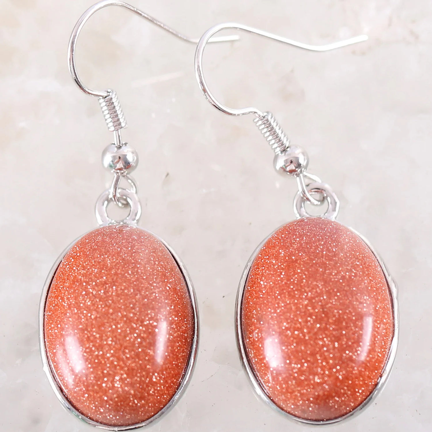 White Opal Lapis Cabochon Drop Earrings Jewelry