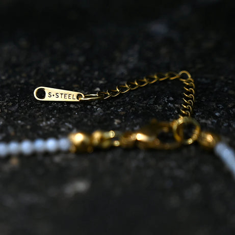 Stainless Steel Initial Letter and Heart Boho Choker Necklace