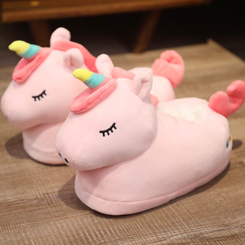 One Size US 6-10.5 Winter Men Women  Slippers Indoor Toys Animal Unicorn Dinosaur Husky Totoro Shoes Warm Home House Slides - Charlie Dolly