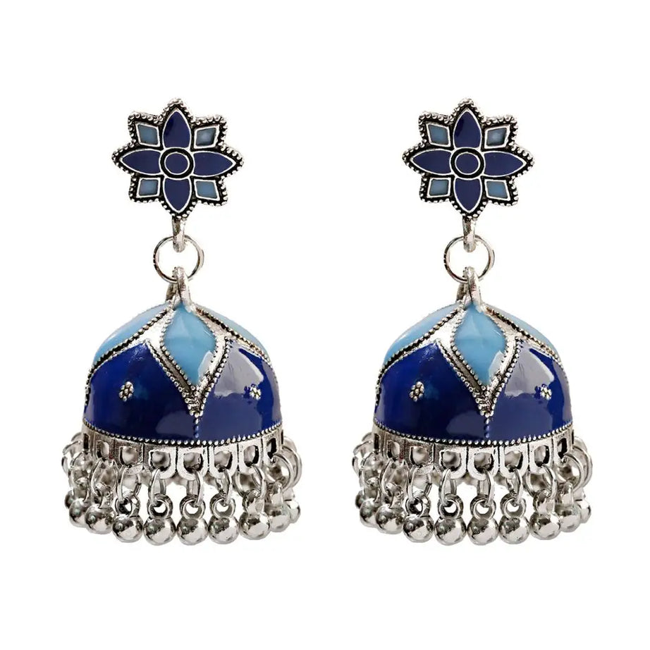 Pearl Bead Indian Jhumka Hanging Earrings Jewelry