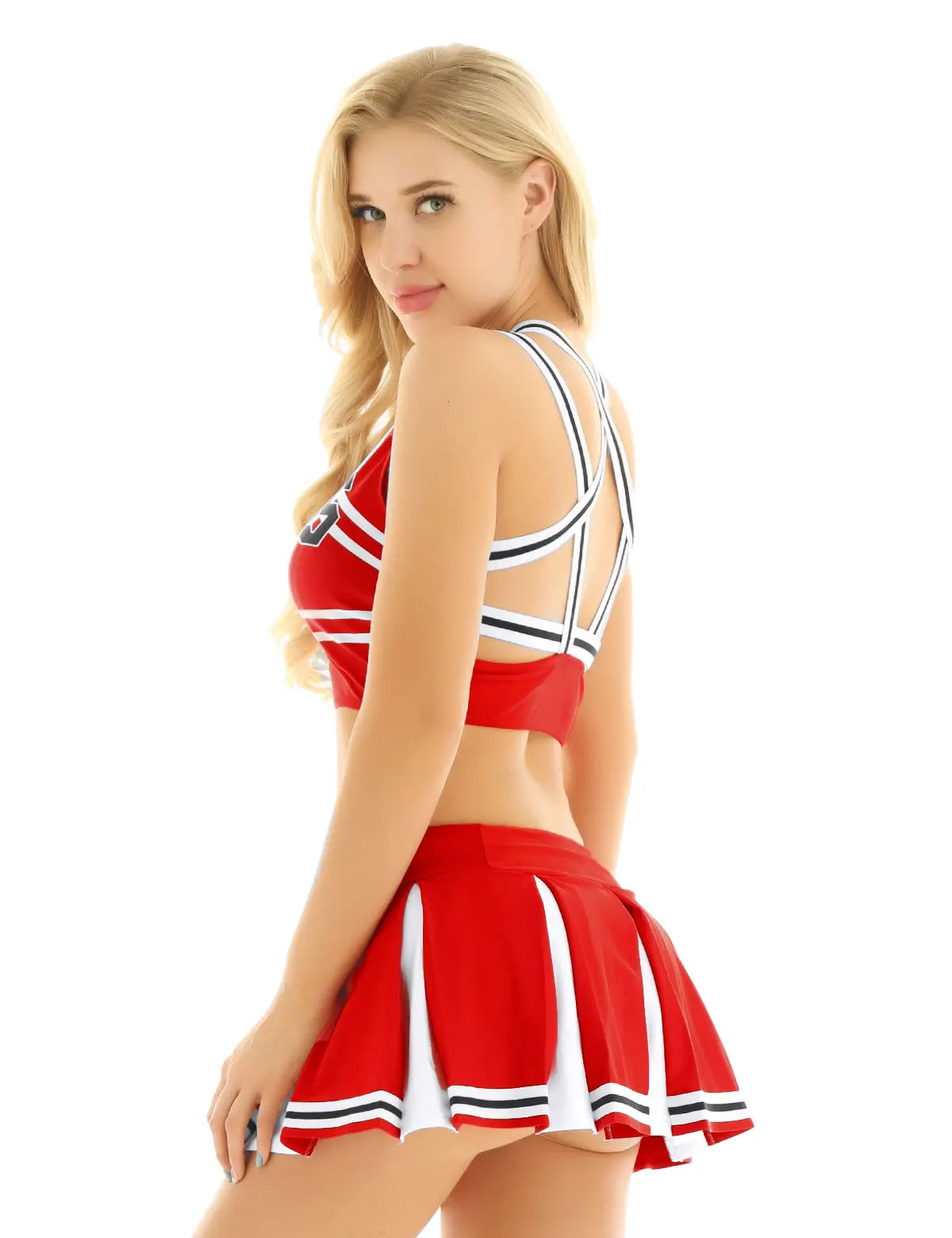 Women Femme Girls Japanese Schoolgirl Cosplay Uniform Adult Charming Cheerleader Sexy Costumes Set Halloween Roleplay Outfits - Charlie Dolly