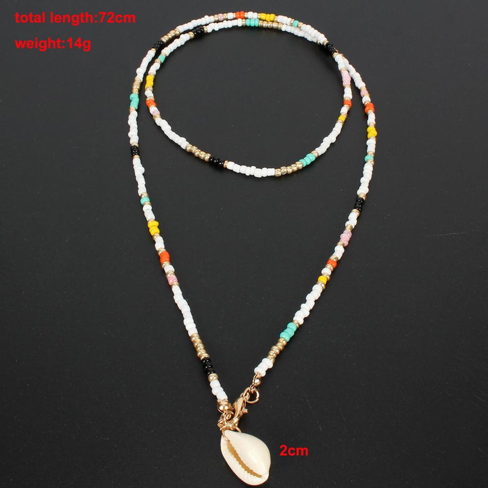 Bohemian Fashion Seed Bead Shell Long Necklace Trendy Elegant Necklace For Women Gift Accessories - Charlie Dolly