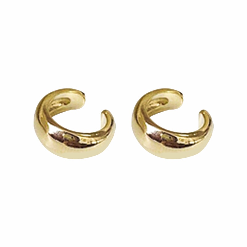Korean Zircon Small Ear Cuff Set Ear Clips Vintage Gold Color Earcuff Cute Cartilage No Pierced Clip Earrings Women's Jewelry - Charlie Dolly