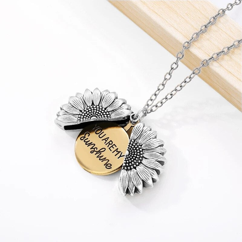 You Are My Sunshine Sunflower Necklaces Pendant For Women Gold Color Daisy Choker Necklaces Charm Jewelry Gift trending products - Charlie Dolly