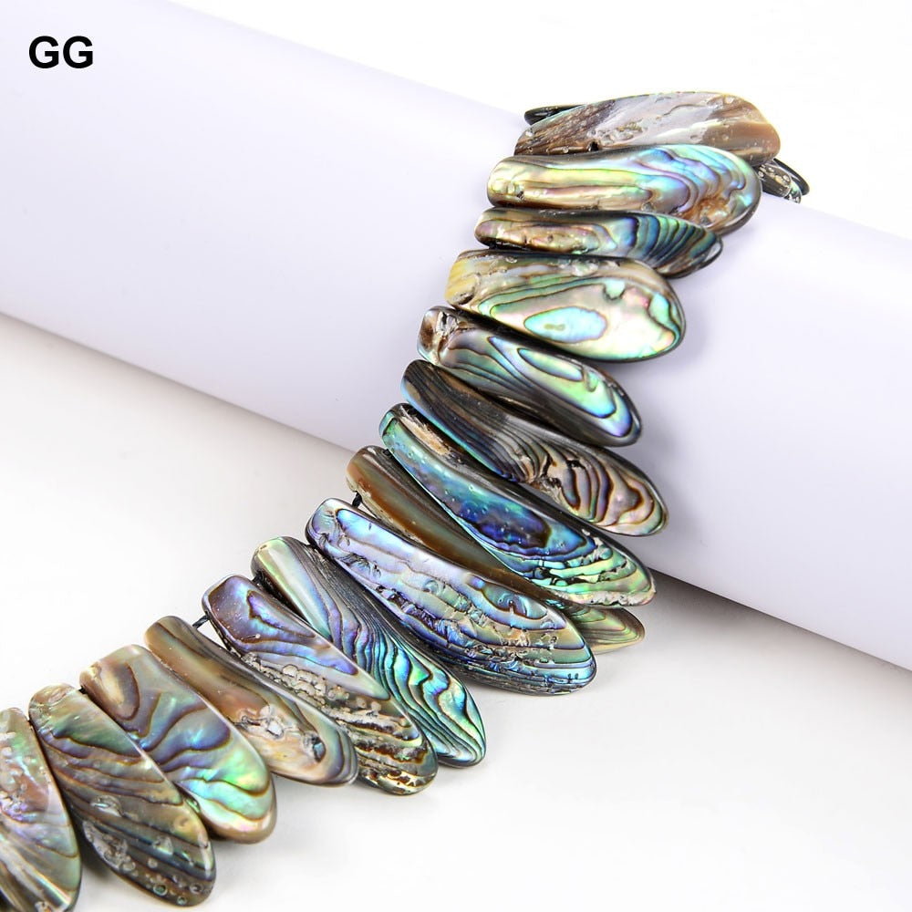 GuaiGuai Jewelry 19&#39;&#39; Handmade Natural Green Paua Abalone Shell Sea Shell Necklace For Women - Charlie Dolly