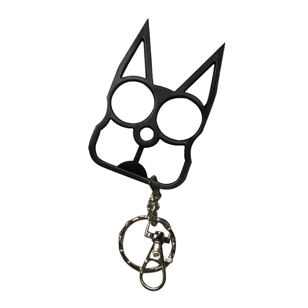 Cartoon Cat Face Shape Finger Tiger Opener Screwdriver Key Chain Multifunctional Keyring Purse Handbag Ornament rabbit ear cat - Charlie Dolly