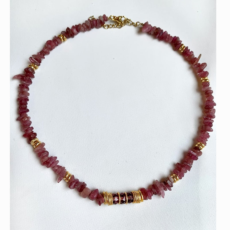 punk Exquisite beach bohemian boho red coral puka shell heart natural stone bead necklace women jewelry bijoux collar wholesale - Charlie Dolly