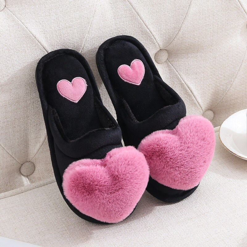 slippers women shoes woman slides plush slippers home slippers women indoor home slipper Winter Warm Faux Fur Slippers - Charlie Dolly