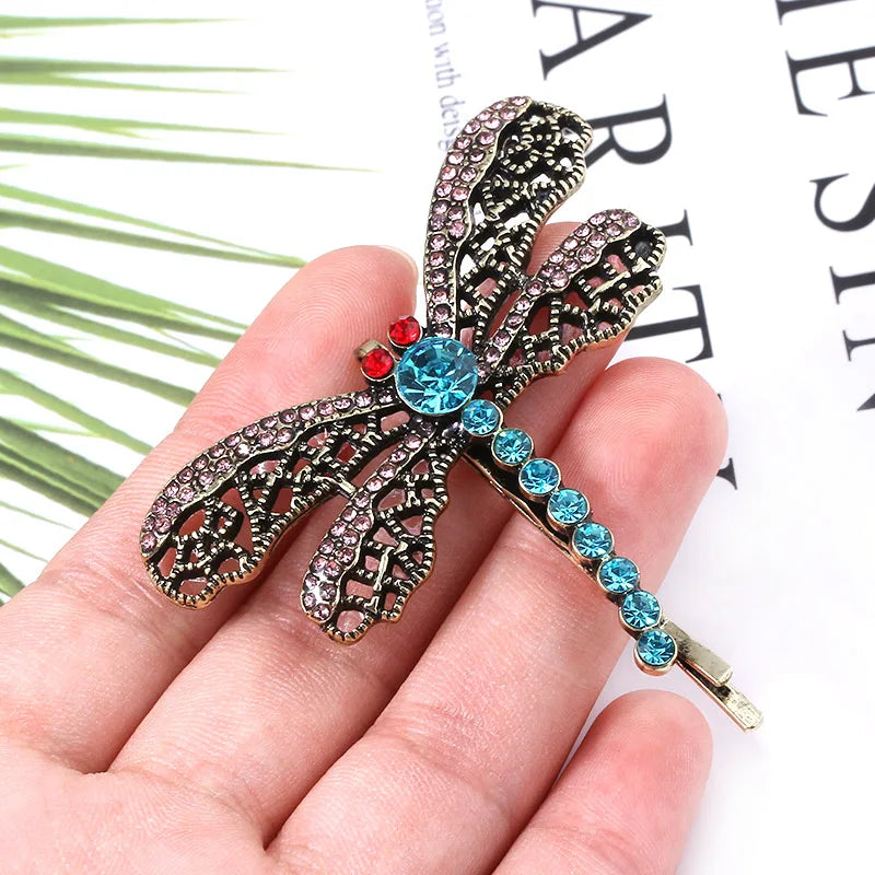 Coraline Seeing Stone Skeleton Key Pendant Necklace Dragonfly Hair Clip Set Halloween Jewelry Accessories - Charlie Dolly