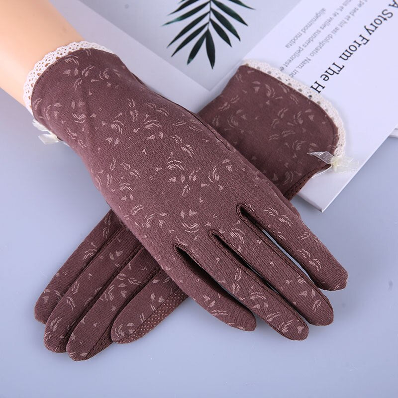 Women Sunscreen Stretch Gloves Summer Spring Lady Touch Screen Anti Uv Slip Resistant Driving Glove Breathable Guantes Pink