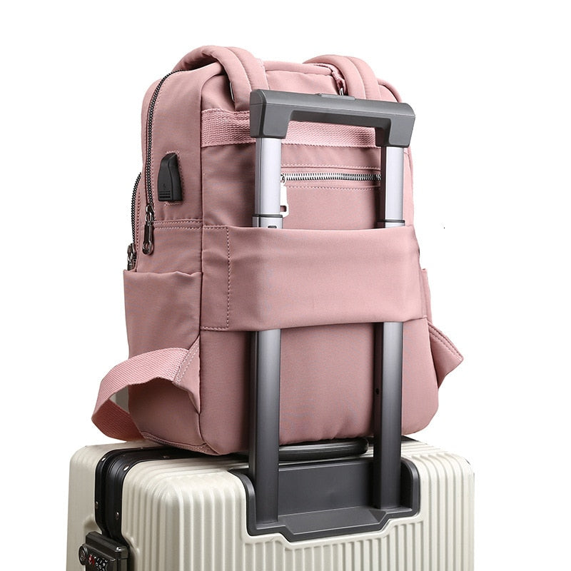 Girls Laptop Backpacks Pink Men USB Charging Bagpack Women Travel Backpack School bags Bag For boys Teenage mochila escolar 2023 - Charlie Dolly
