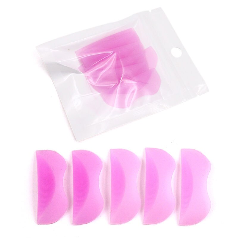 3pairs Pink Eyelash Perm Silicone Pad Recycling Lashes Rods Shield lifting 3D Eyelash Curler Makeup Accessories Applicator Tool - Charlie Dolly