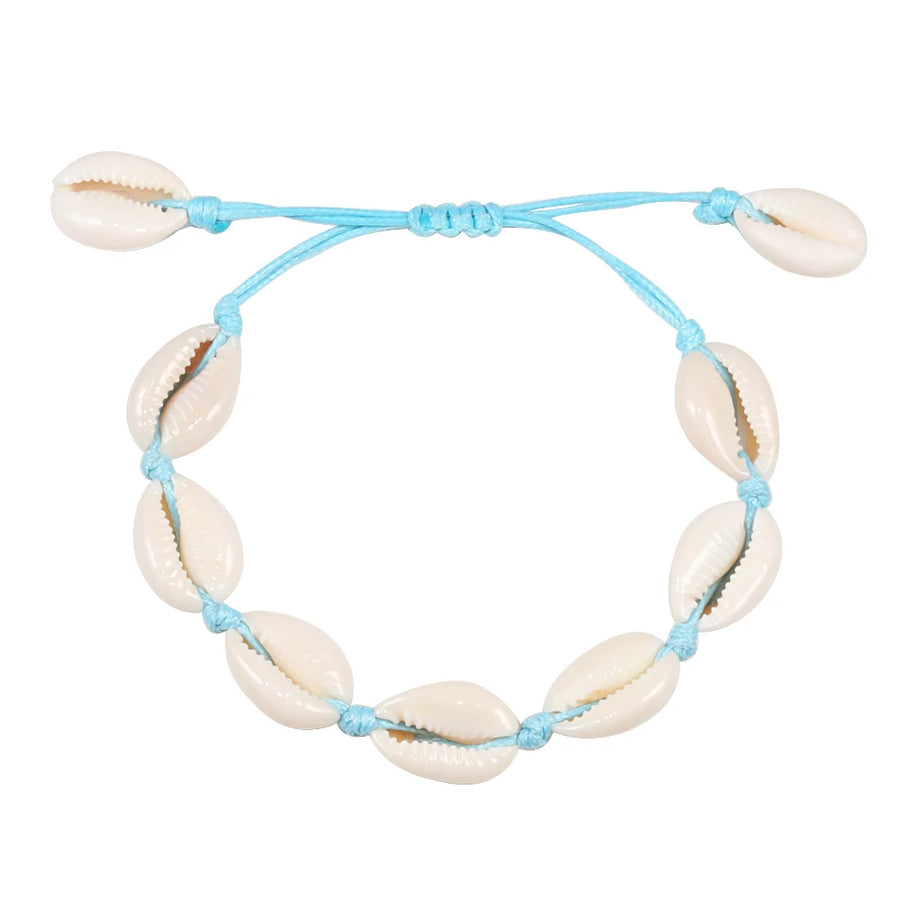 Vintage Cowrie Shell Rope Boho Bracelet