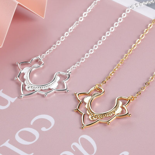 Dainty Floral Pendants Necklaces Women&#39;s Boho Jewelry Stainless Steel Flower Necklace Collares Mujer 2021 - Charlie Dolly
