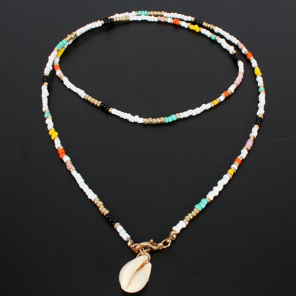 Bohemian Fashion Seed Bead Shell Long Necklace Trendy Elegant Necklace For Women Gift Accessories - Charlie Dolly