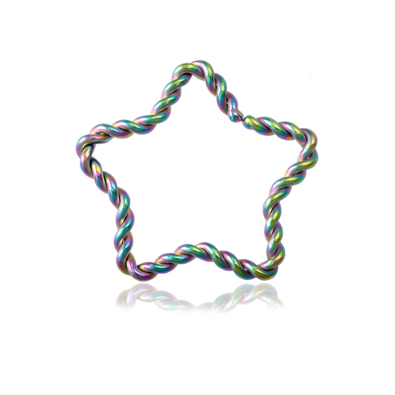 1pc Copper Nose Rings Hoop Septum V-Shap Ear Stud Tragus Cartilage Earring Helix Eyebrow Lip Piercing Nariz Body Jewelry 18G - Charlie Dolly