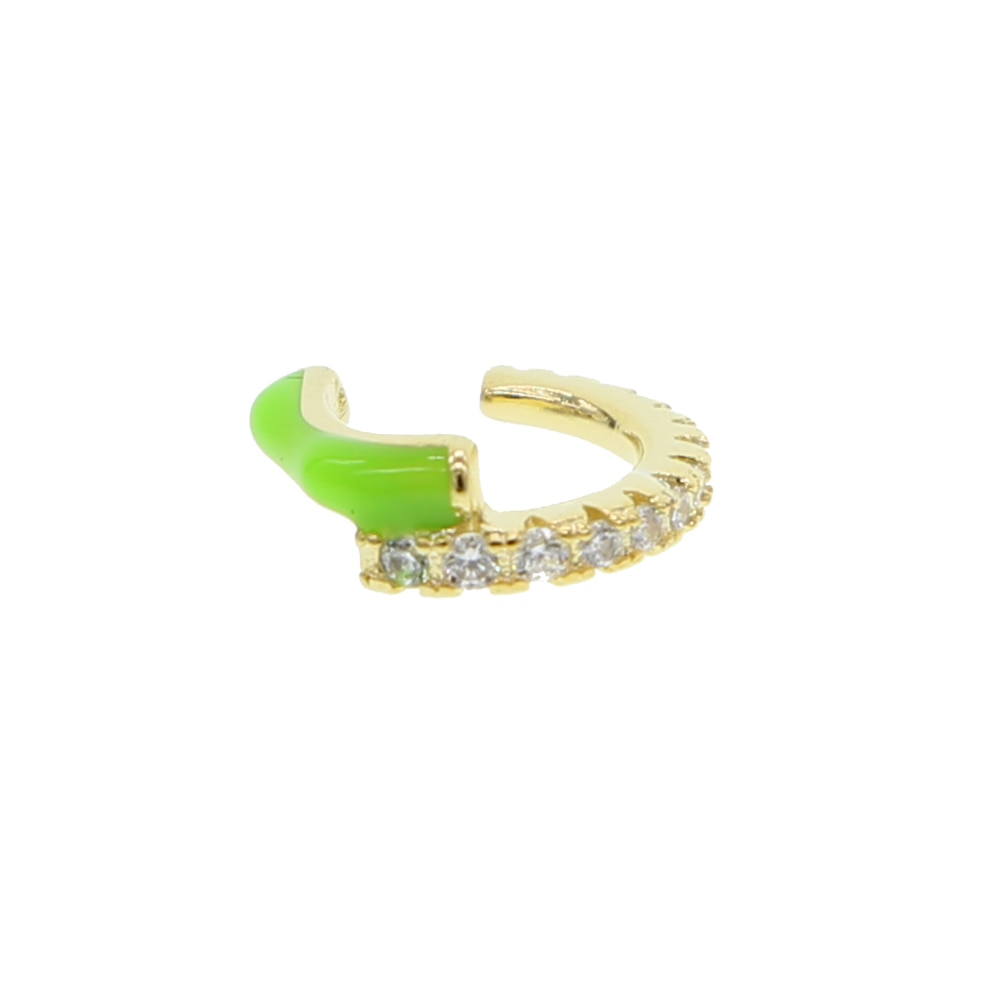 2020 summer hot selling no piercing Neon enamel ear cuff clip on earring Colorful fashion women jewelry - Charlie Dolly