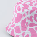 2021 New Fashion Korean Pink Cow Print Bucket Hat Women Reversible Fishing Cap Bob Chapeau Autumn Summer - Charlie Dolly