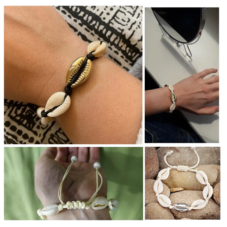 Handmade Cowrie Shell and Conch Boho Bracelet