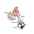1PC Steel CZ Cartilage Stud Helix Earring Piercings Crystal Rook Tragus Conch Earring Stud Piercings Sexy Women Jewelry 16G - Charlie Dolly