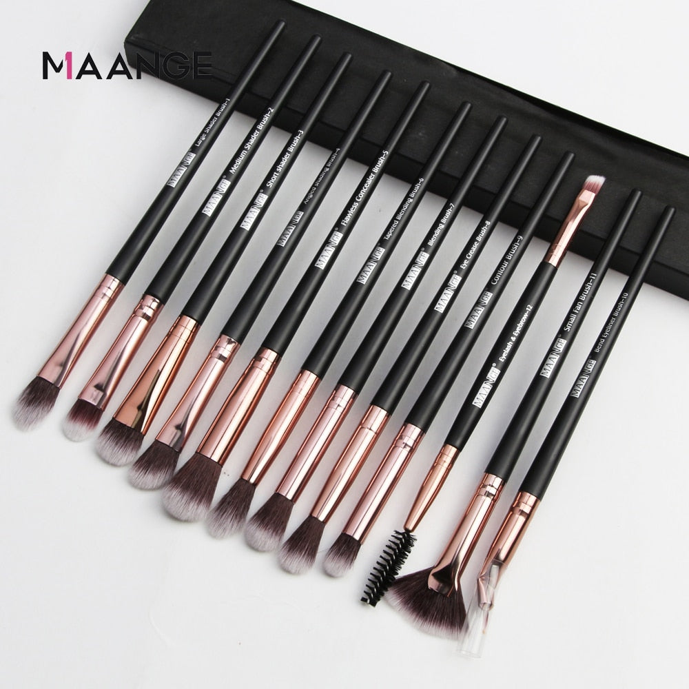 MAANGE Makeup Brushes Pro Pink Brush Set Powder EyeShadow Blending Eyeliner Eyelash Eyebrow Make up Beauty Cosmestic Brushes - Charlie Dolly