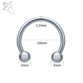 ZS 1 PC 316L Stainless Steel Nose Ring 14G 16G Nose Piercings Helix Ear Piercing Women Men Septum Rings Body Piercing  Jewelry - Charlie Dolly