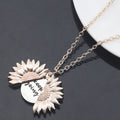 You Are My Sunshine Open Locket Sunflower Necklace Boho Jewelry Stainless Steel Friendship Gifts Letter Necklace Collier - Charlie Dolly