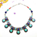 Master Design Nepal Handmade Vintage Multi Statements Necklace Copper Inlaid Necklaces Real Tibetan Jewelry - Charlie Dolly