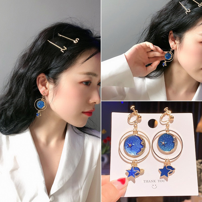 Fashion charm Creative pearl clip on Earrings Cute Handmade Earrings Womens ear clips Jewelry - Charlie Dolly