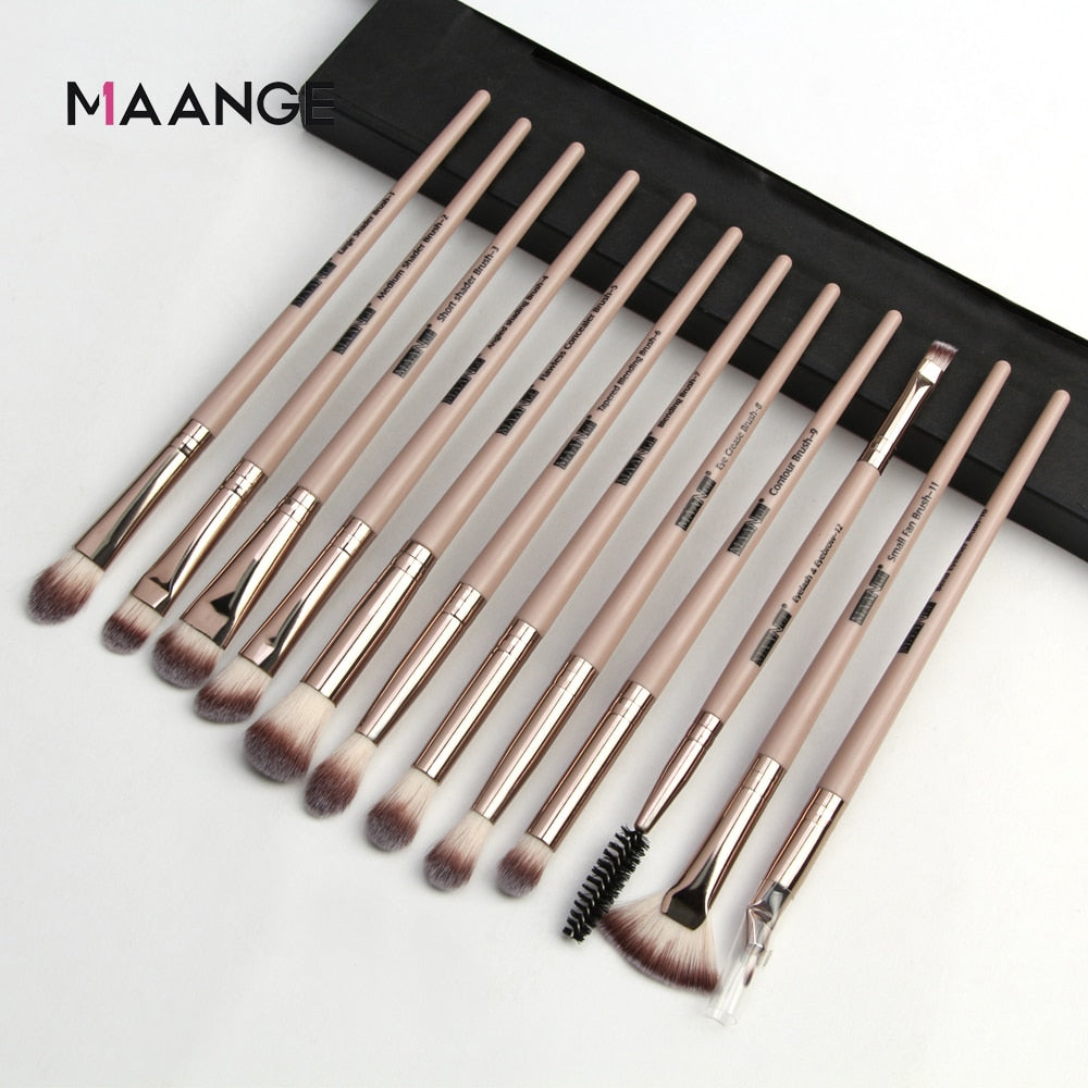 MAANGE Makeup Brushes Pro Pink Brush Set Powder EyeShadow Blending Eyeliner Eyelash Eyebrow Make up Beauty Cosmestic Brushes - Charlie Dolly