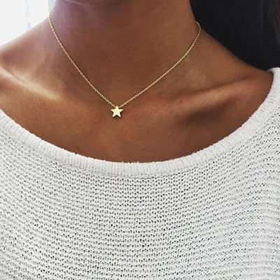2023 Boho Necklaces &amp; Pendants Vintage Multilayer Choker Necklace Women Fashion Collar Collier Femme Moon Jewelry Accessories - Charlie Dolly