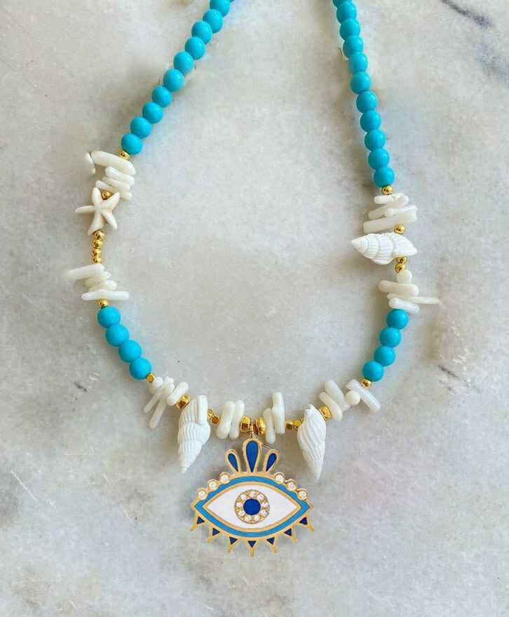 birthday gift Unisex Collar Concha Hip Hop Rock Stylish summer Polymer Clay boho puka shell Choker necklace jewelry women - Charlie Dolly