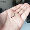 HONGTU 1PC 12 Constellation Zircon Tragus Ear Piercing Surgical Steel Shaft Bar Star Daith Earrings Helix Cartilage Studs 20g - Charlie Dolly