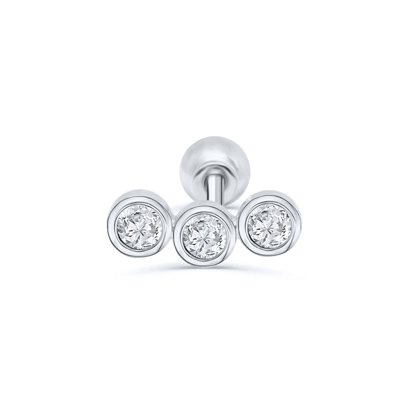 ROXI Flower Lightning Butterfly Cross Symbol Crown Eye Stud Earrings for Women Piercing Earrings Silver 925 Jewelry Pendientes - Charlie Dolly