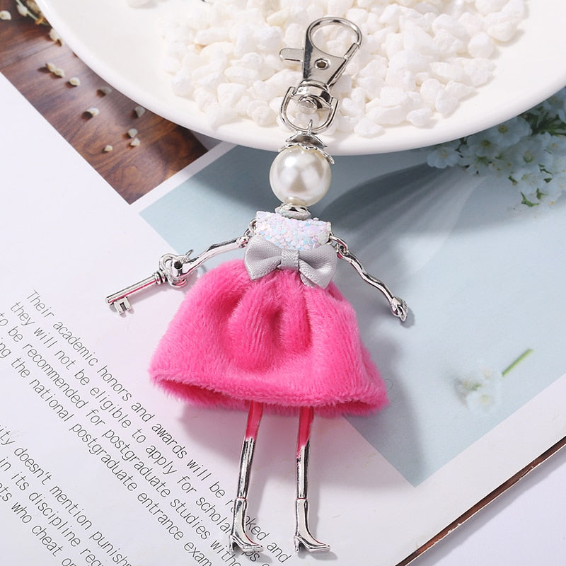 YLWHJJ brand Doll Handmade Cute charm keychain for Women Car Pendant Girls fashion Jewelry Bag key chains Accessories key ring - Charlie Dolly