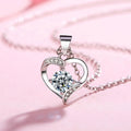 KOFSAC New Luxury Crystal CZ Heart Pendant Choker Necklace 925 Sterling Silver Chain Necklaces For Women Wedding Jewelry Gifts - Charlie Dolly