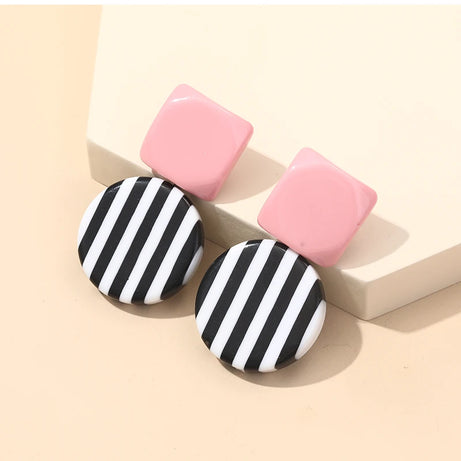 Large Acrylic Resin Statement Drop Earrings Jewelry