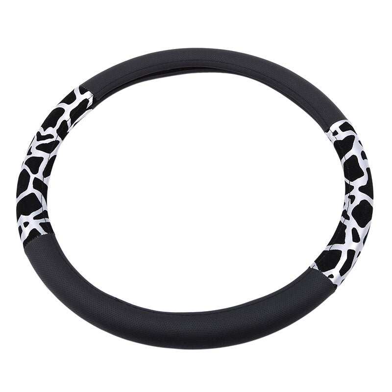 Car Steering Wheel Cover Gearshift Handbrake Cover Protector Decoration Warm Super Thick Plush Collar Soft Black Pink Women Man - Charlie Dolly