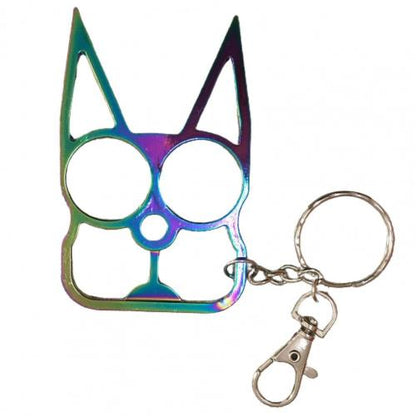 Cartoon Cat Face Shape Finger Tiger Opener Screwdriver Key Chain Multifunctional Keyring Purse Handbag Ornament rabbit ear cat