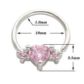 JHJT 20G 18G Heart Septum Nose Piercing Surgical Steel Clear CZ Nose Ring Nostril Piercing Helix Cartilage Earrings Ear Jewelry - Charlie Dolly