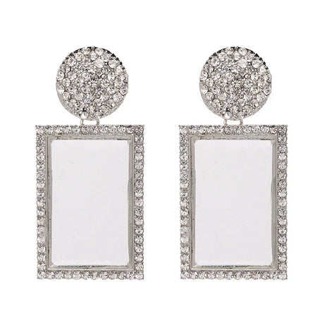 Crystal Water Drop Long Statement Earrings Jewelry