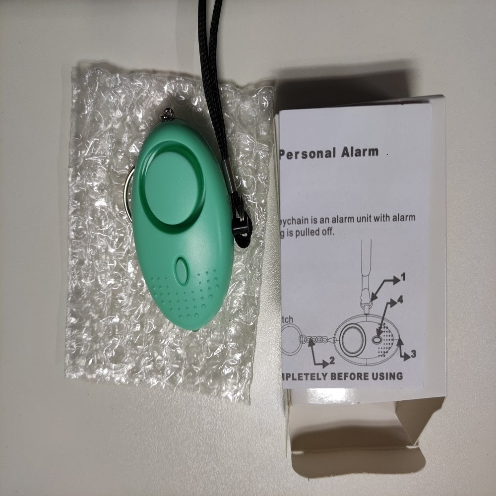 Portable Self Defense 130dB Anti Aggression Personal Security Alarm Keychain LED Lights Emergency Safety For Women - Charlie Dolly