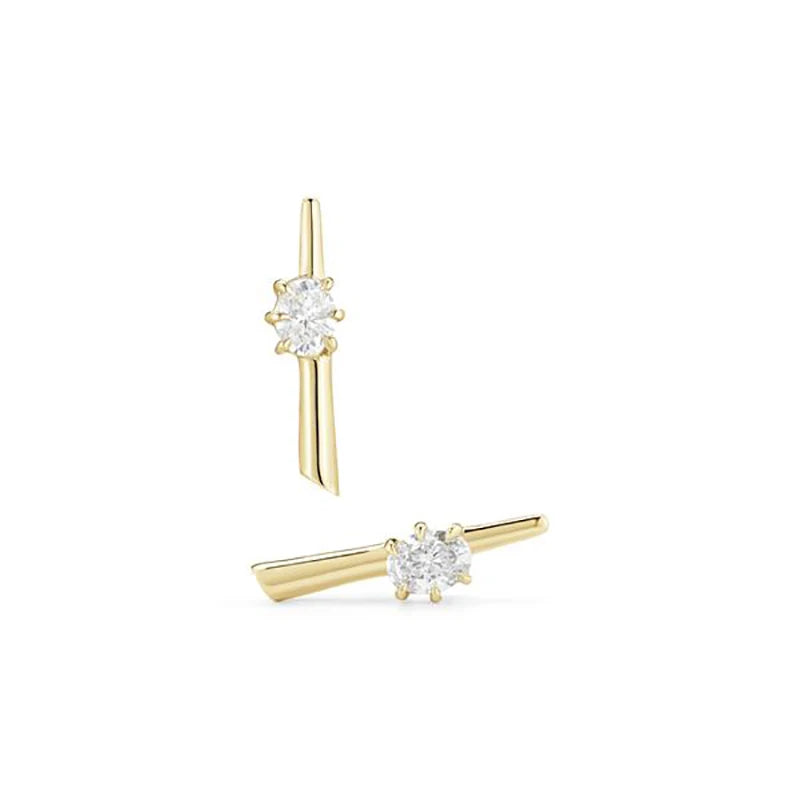 CRMYA Unique gold-plated CZ Stud Earrings For Women Cubic Zirconia Pendientes Boho Luxury Fashion Jewelry