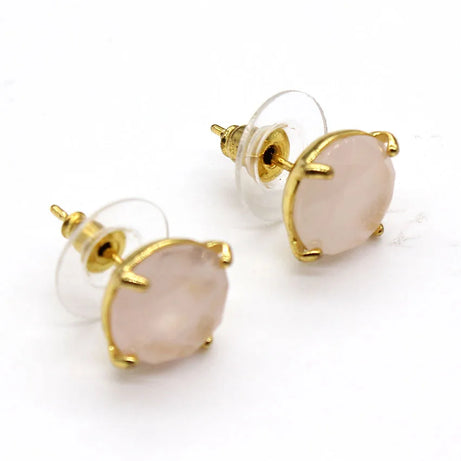 Crystal Stud Earrings for Women Girls Waterdrop Round Oval Shape Natural Lapis Lazuli Amethyst Faceted Stone Earring Jewelry - Charlie Dolly