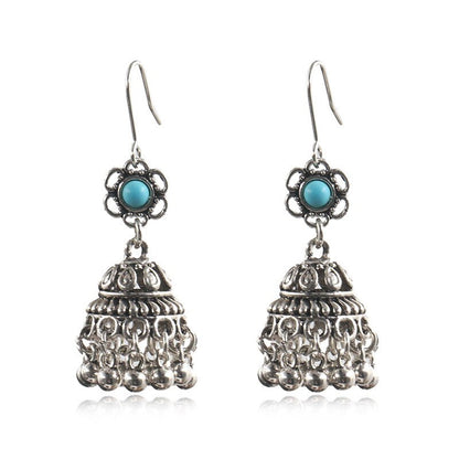 Exknl Big Long Drop Earrings for Women Geometric Bell Bohemian Cross Vintage Tassel Flower Earrings Fashion Jewelry Accessories