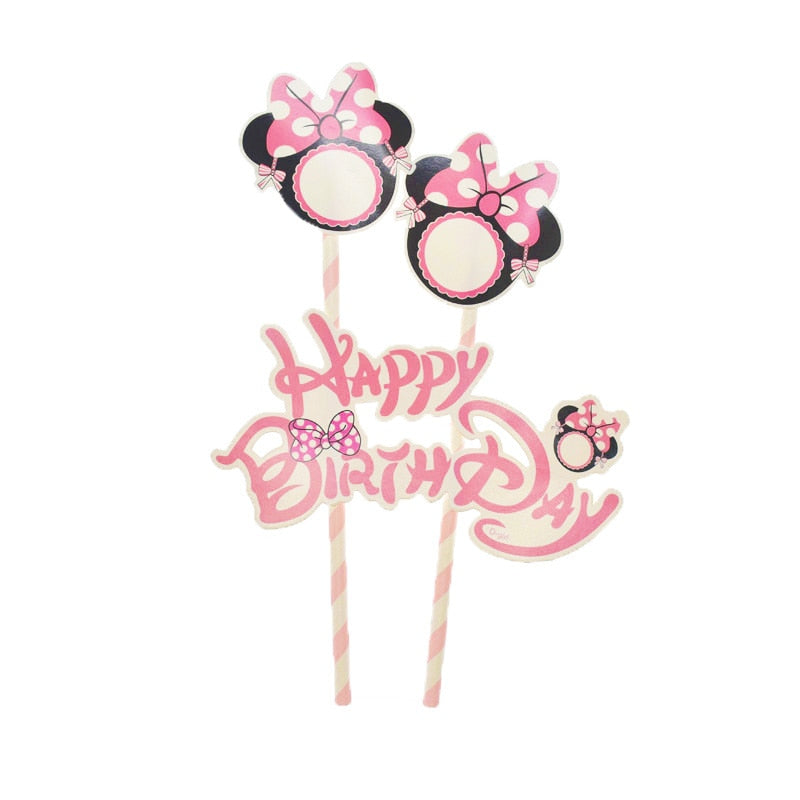 PINK MINNIE Birthday Party Supplies Kids Disposable Mouse Ear Napkins Towels Plates Cups Girl Baby Shower Wedding Decoration