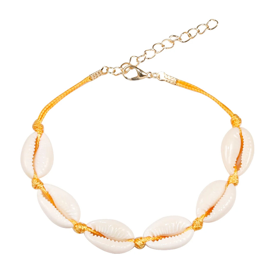 Vintage Cowrie Shell Rope Boho Bracelet