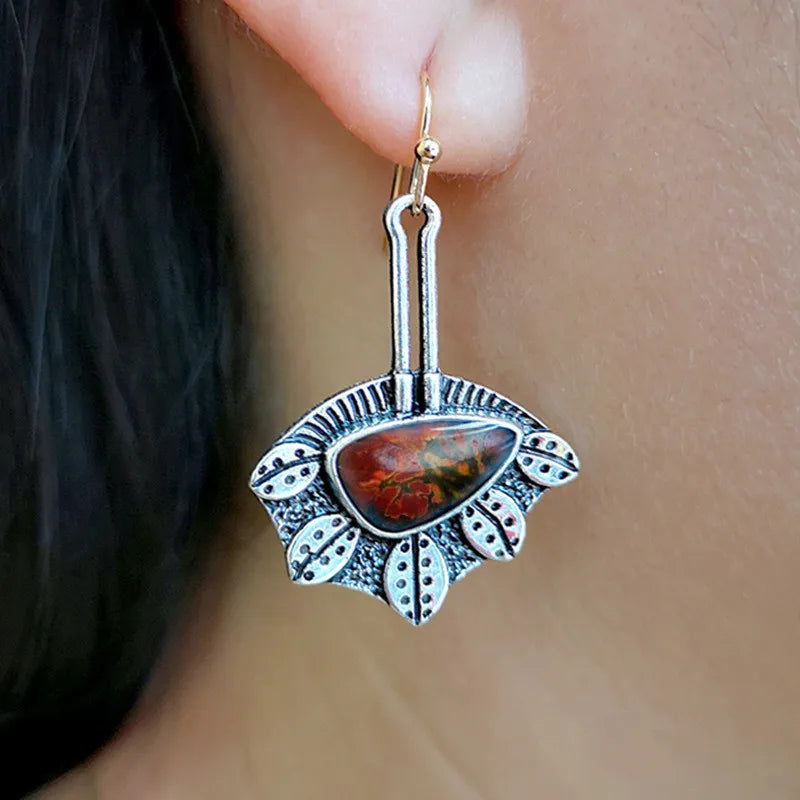Boho Tropical Green Enamel Coconut Leaf Pearl Drop Earrings For Women Jewelry Statement Brincos Gold Dangle Earings Mujer Bijoux